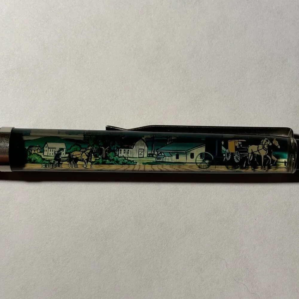 Amish Country Pennsylvania Floaty Pen Horse Drawn Buggy Moves by Farm Vintage